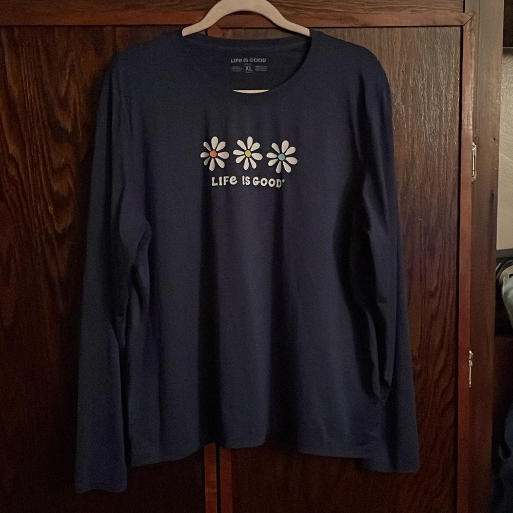Life is Good gently loved XXL OR XL silky comfy long sleeve tshirt